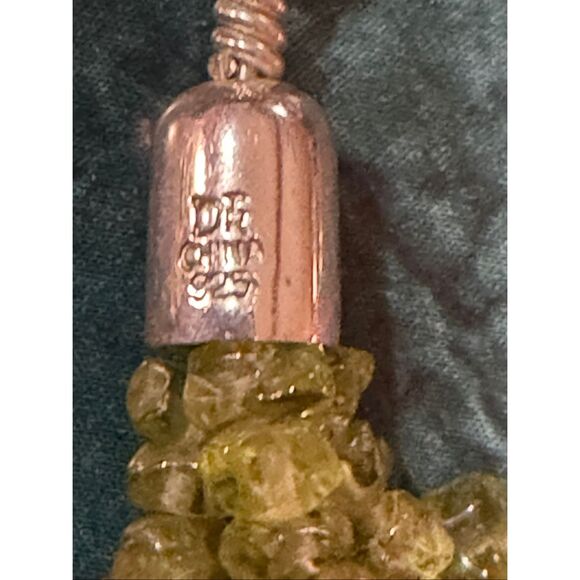 Exquisite Multi-Strand Peridot & Freshwater Pearl Couture Necklace Stamped DR925 - Picture 7 of 9